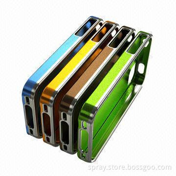 Brushed Aluminum Back Cover with Frame, Suitable for iPhone 4